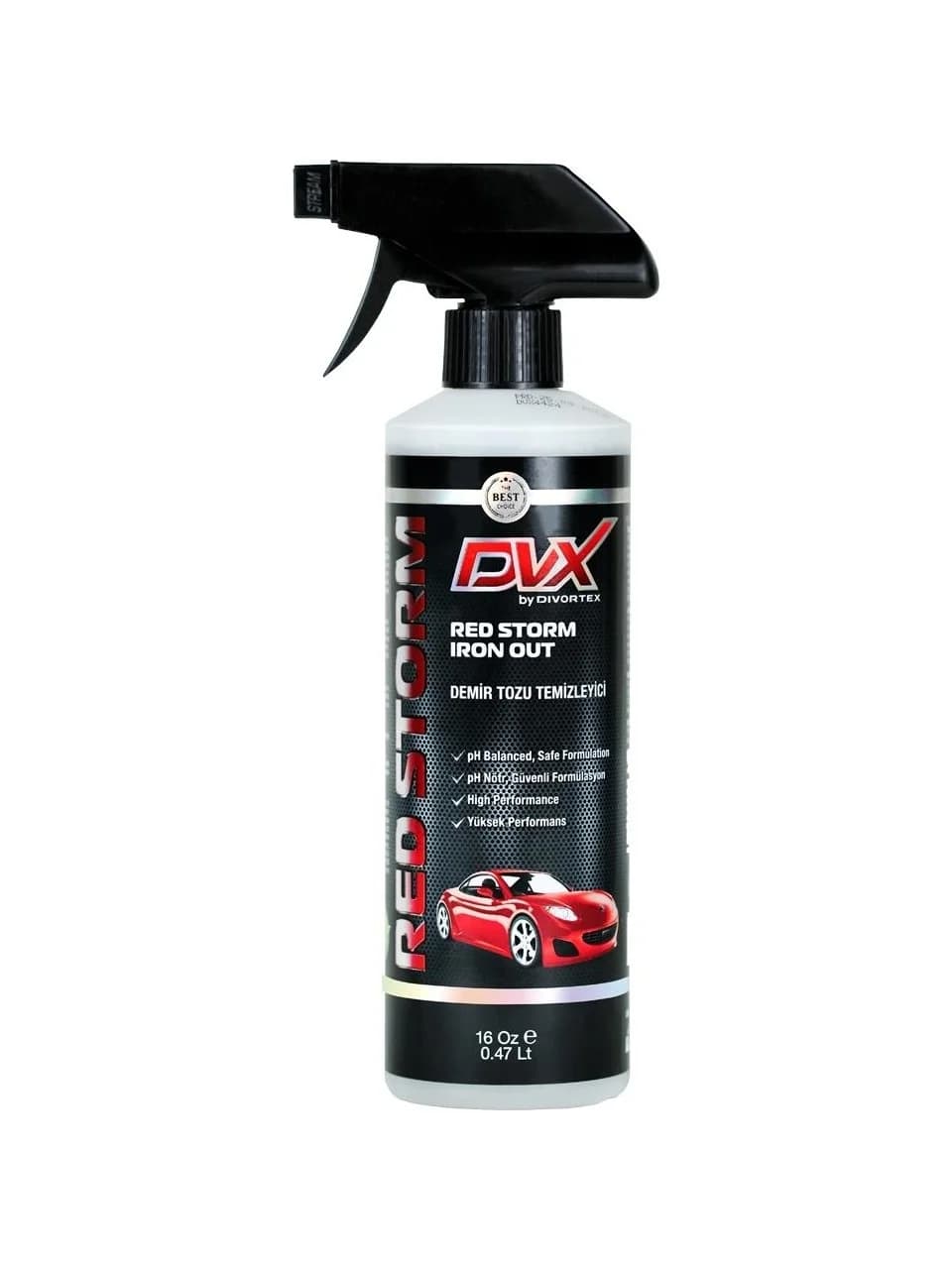Divortex Red Storm Demir Tozu Temizleyici 473 ml Araç İçin pH Dengeli Güvenli Formül