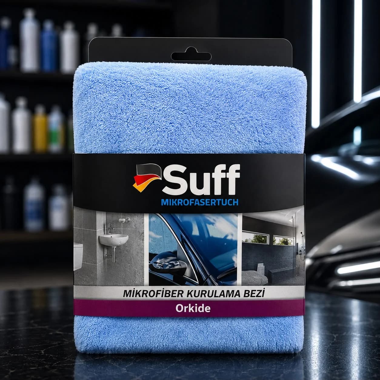 Suff Orkide Mikrofiber Temizlik Bezi- Kurulama/oto Pasta/cila Bezi (70X50CM) 1 ADET